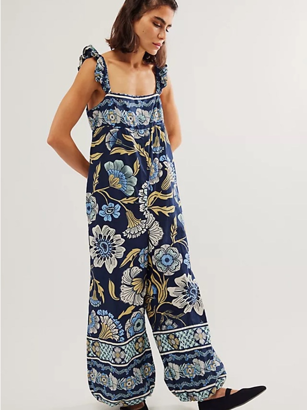 Free People Bali Albright Wide-Leg Jumpsuit XS